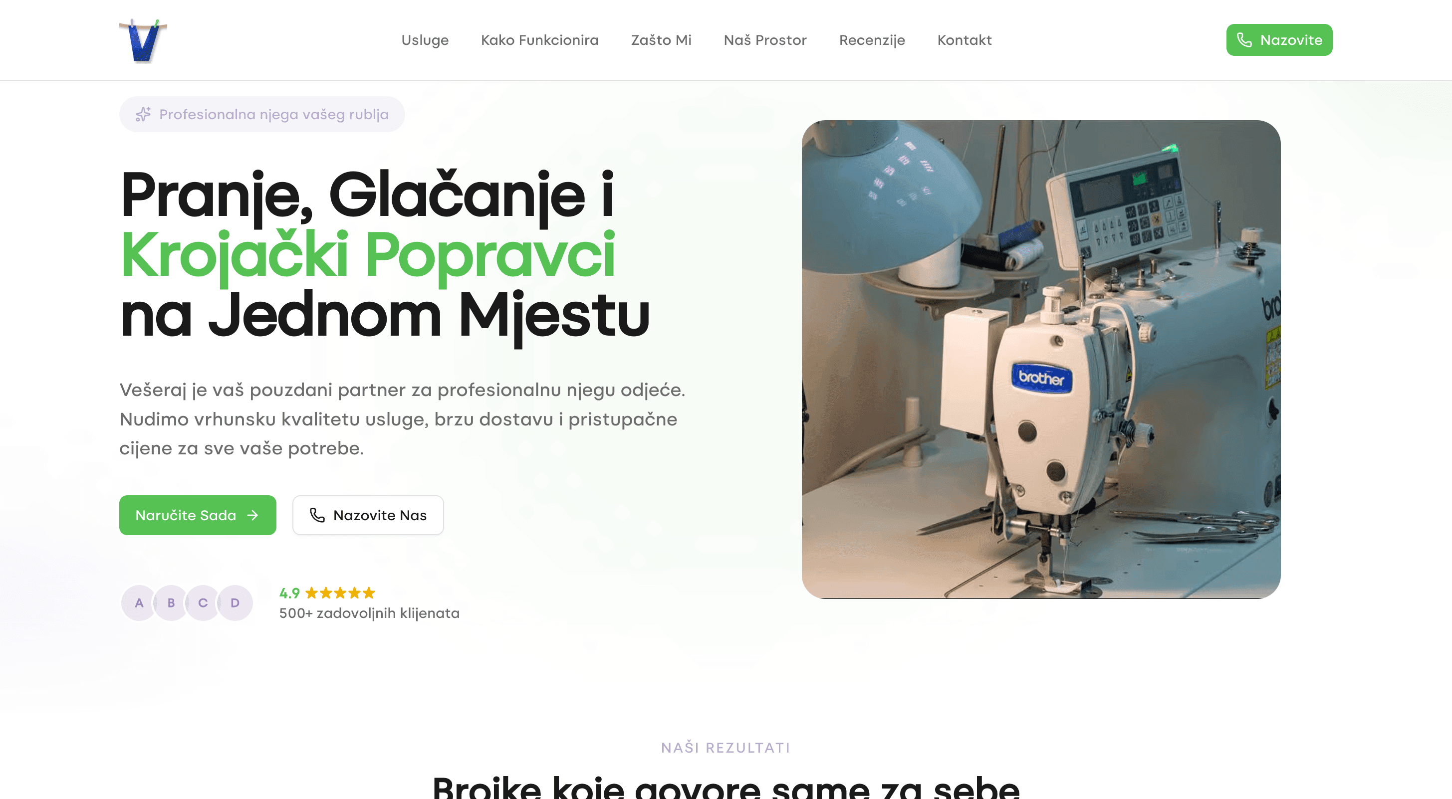 Vešeraj — profesionalna njega rublja