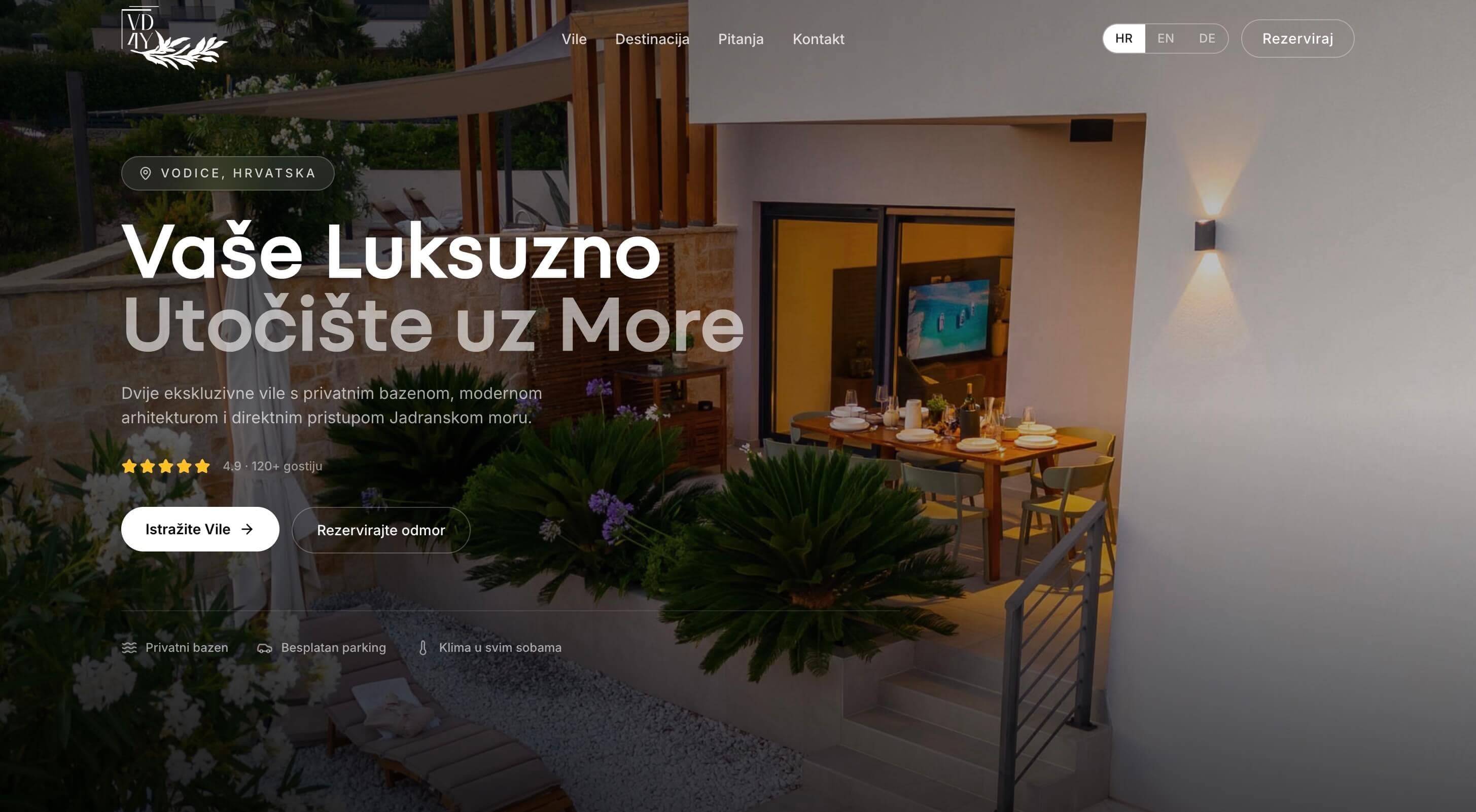 Vodice4you — luksuzne vile uz Jadransko more